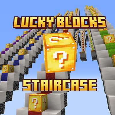 Lucky StairCase Block! | - Multiplayer - | Race | Lucky Blocks